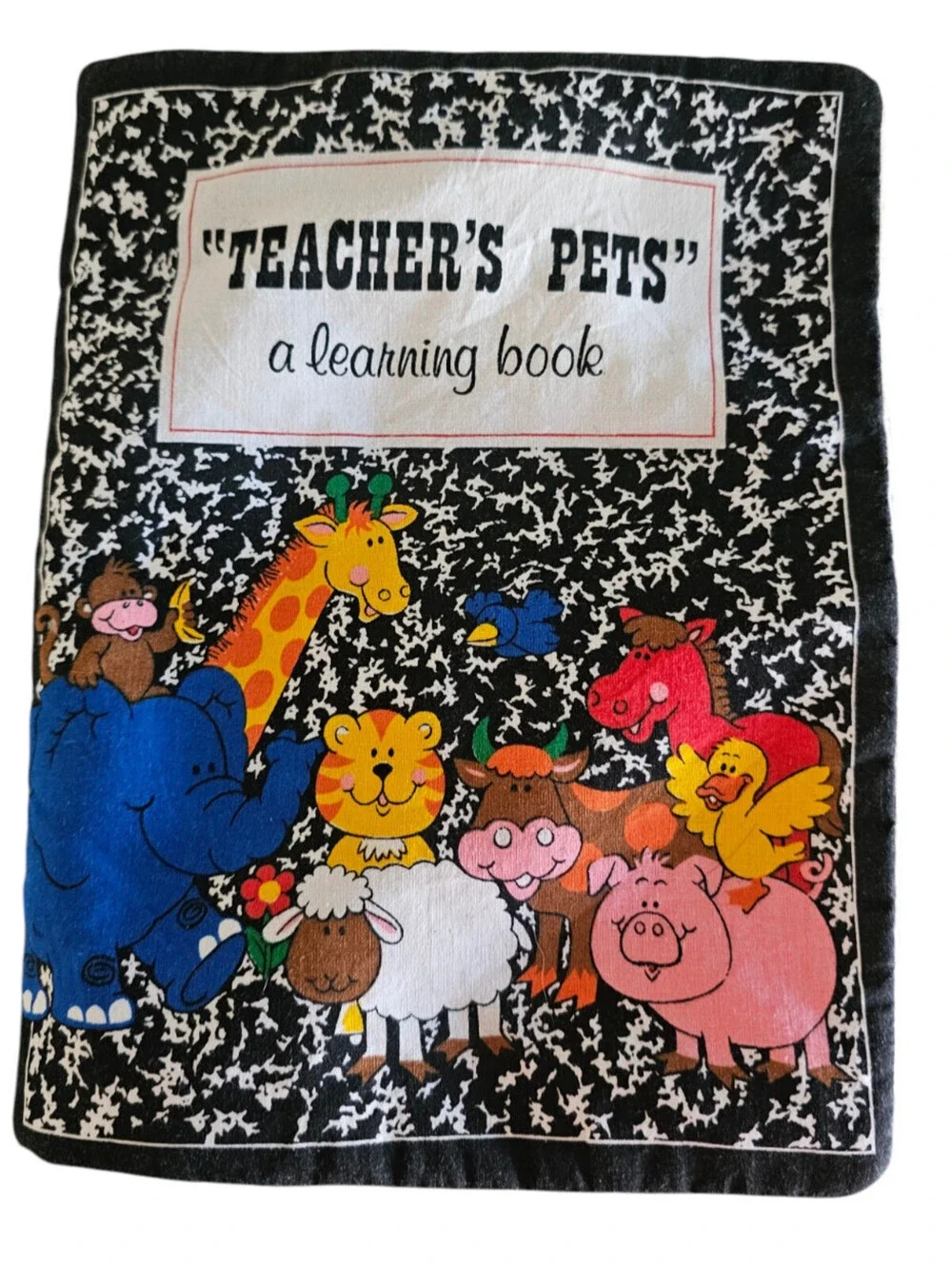 Teachers Pet A Learning Book Vintage Black And White Cloth Book Educational Kids